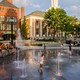 Children splash in a fountain in Burlington, Vermont.