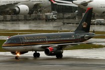 A Royal Jordanian aircraft is seen the Zurich Airport.