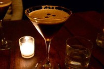 Espresso martini at a bar