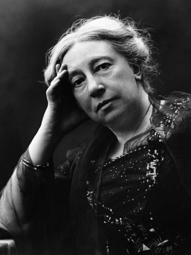 A black and white image of Lady Augusta Gregory
