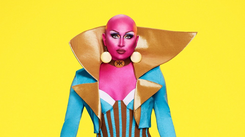 A portrait of Maddy Morphosis, a contestant on "RuPaul's Drag Race"