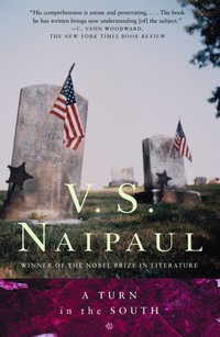 The photographic cover of A Turn in the South, showing two white headstones marked with American flags.
