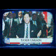 A video illustration of a television flickering with the show "Tucker Carlson Tonight" on