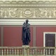 A portrait statue of Edward Gibbon, author of "The Decline and Fall of the Roman Empire," in the Library of Congress in Washington