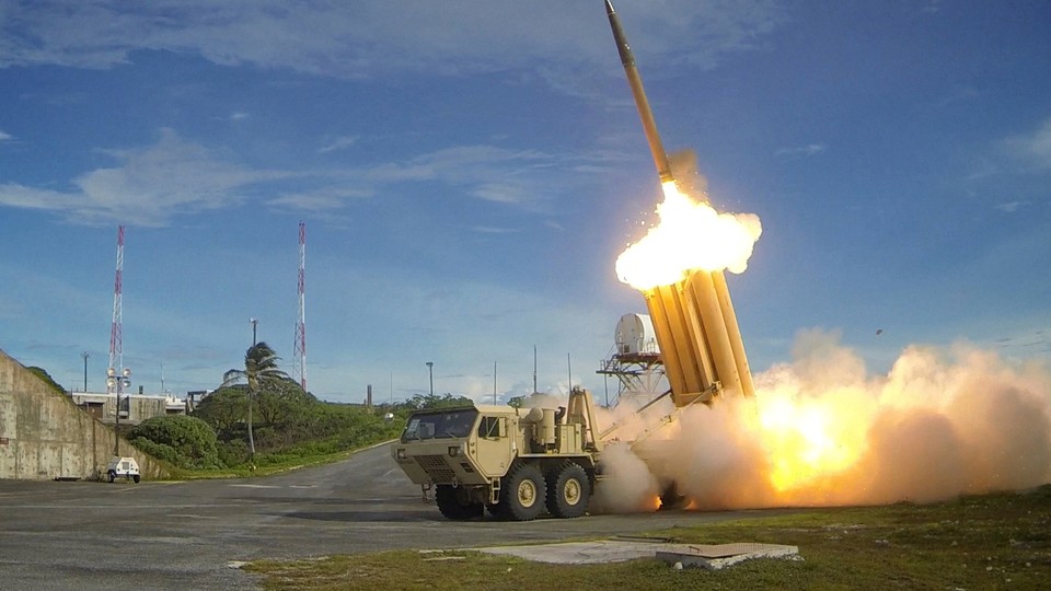 The U.S. successfully launches a THAAD interceptor.