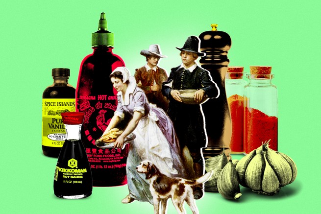 collage of chefs and cooking ingredients
