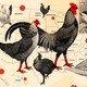 Birds superimposed over a vintage map of the United States