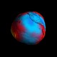 A spinning, 3-D representation of the geoid, the shape that Earth would take if it were subject only to the planet's gravitational field