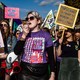 Abortion-rights activists march in Dublin.