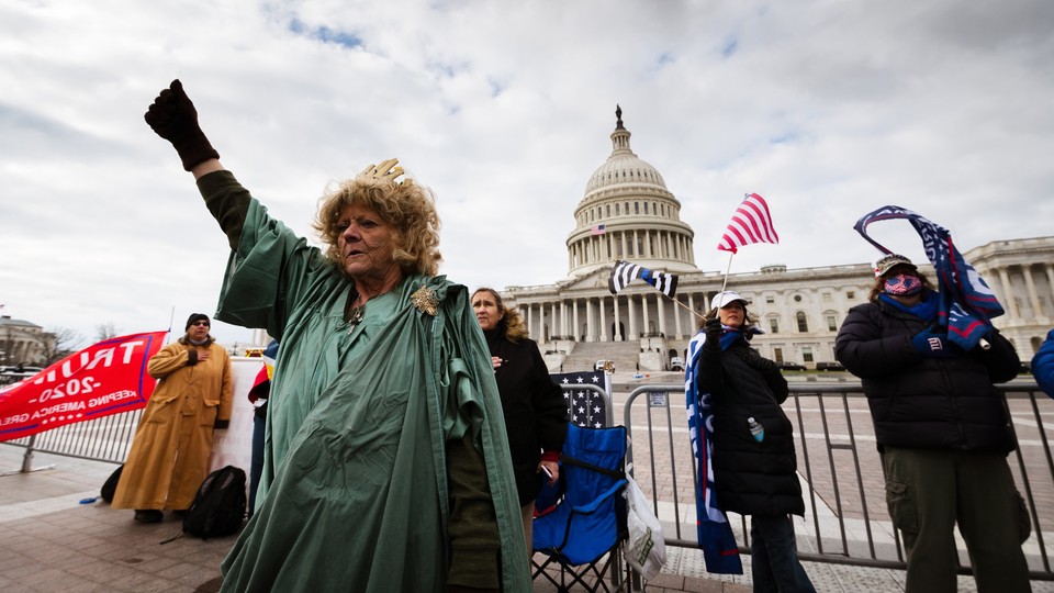 A photograph of January 6 outside the Capitol