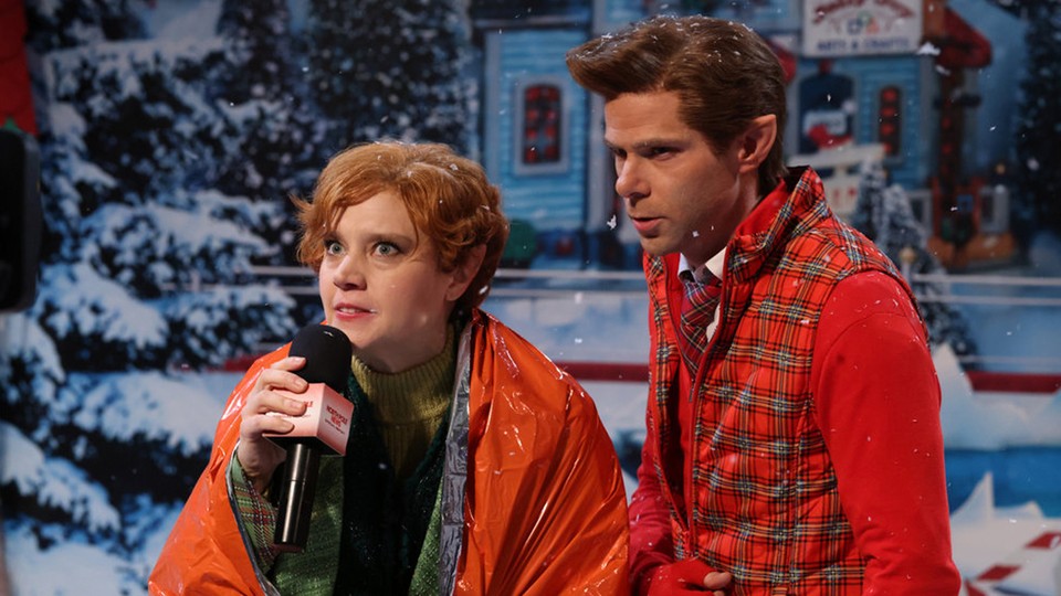 Kate McKinnon and Mikey Day in a sketch on 'SNL'