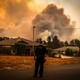 Bushfires approach homes near Sydney, Australia.