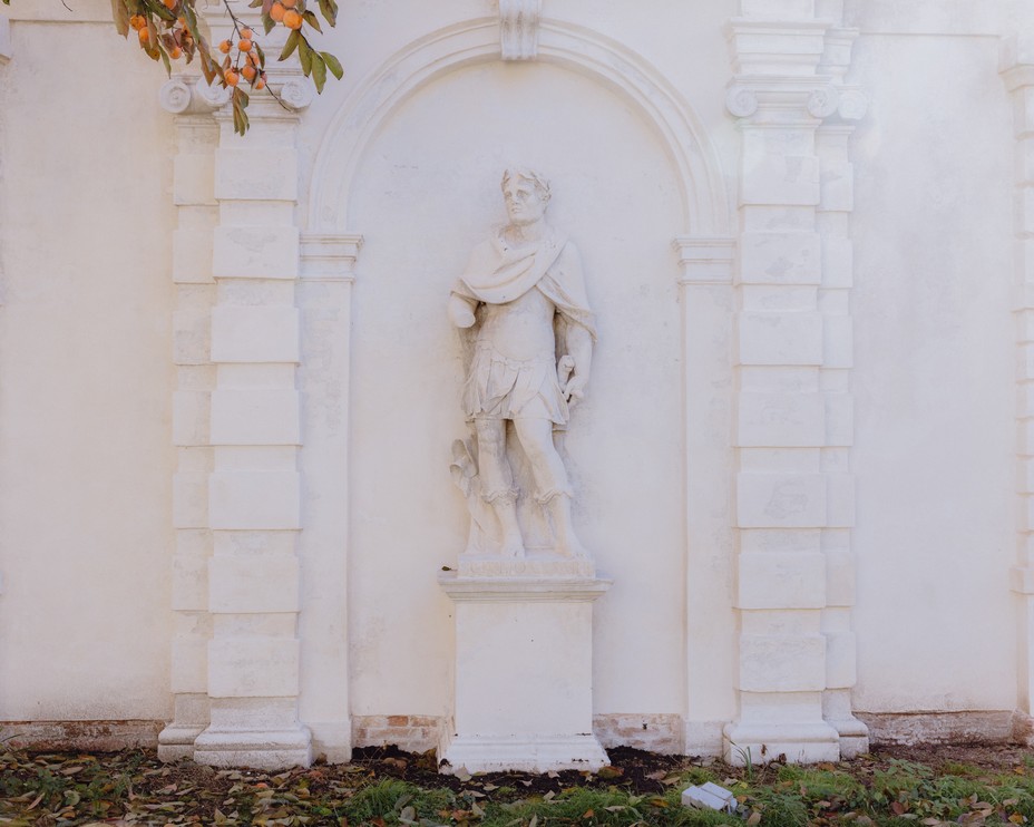 One of many statues lining the garden of the Palazzo Soranzo Cappello