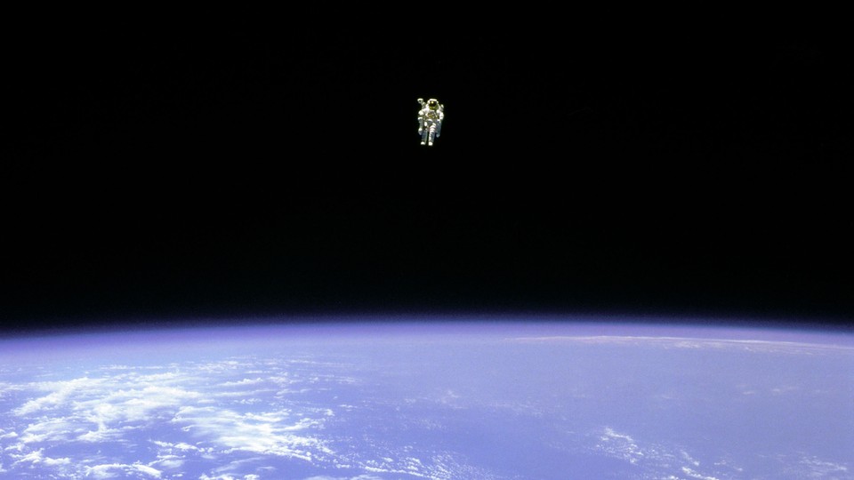 An astronaut in space