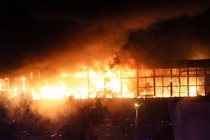 A Moscow-area concert hall in flames