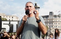 Yair Golan speaks at a rally