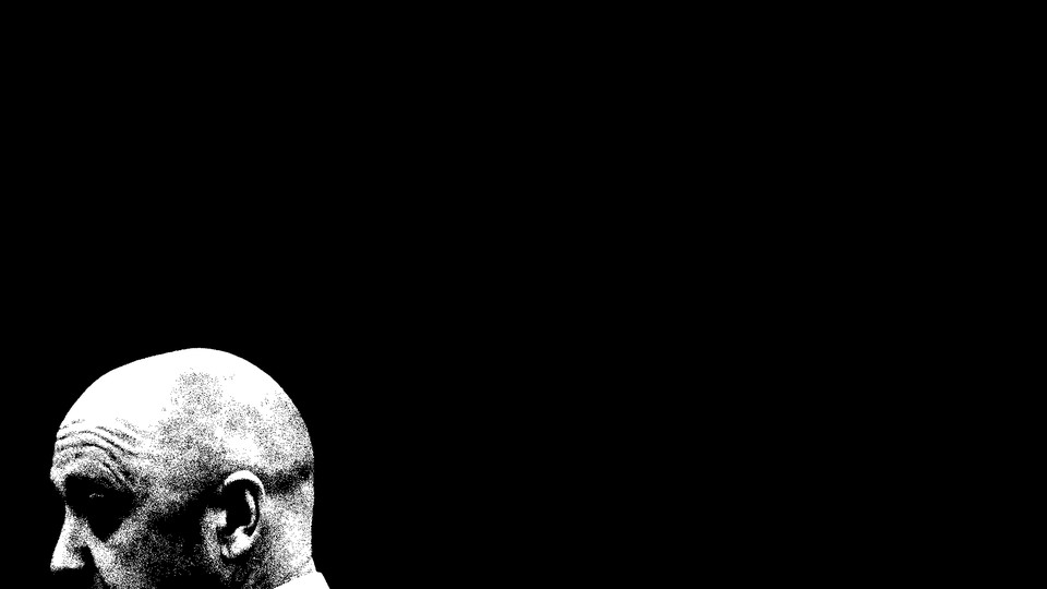 Illustration showing Prigozhin in the bottom left corner, his face cropped by the frame