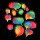 colored speech bubbles