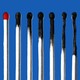 a series of burned matchsticks resembles a bar chart