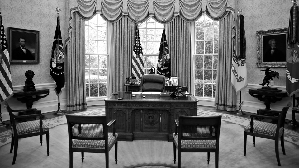 Empty chairs in the Oval Office