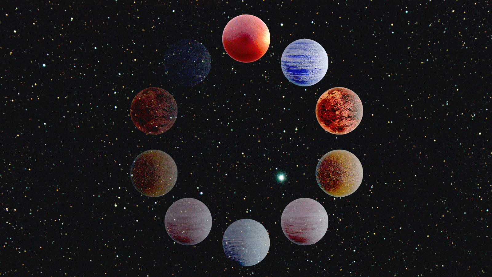 Planets Glitter Gif