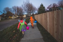 Children trick-or-treating