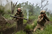 A photo of Ukrainian fighters