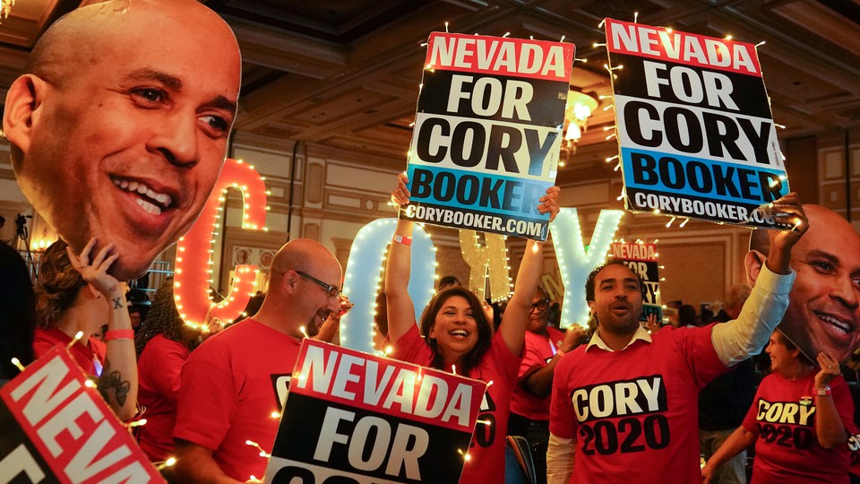 Supporters of Cory Booker in Nevada