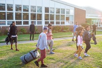 A photo of Venezuelan migrants in Martha's Vineyard