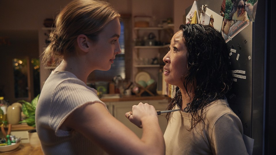 Villanelle (Jodie Comer) and Eve (Sandra Oh)