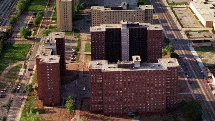 overhead view of the Robert Taylor homes in Chicago
