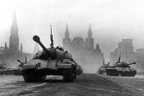Red Army tanks advance