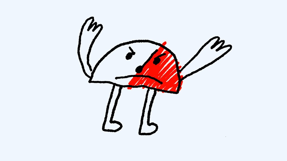 What looks like a child's drawing of the New York Times election needle looking menacing