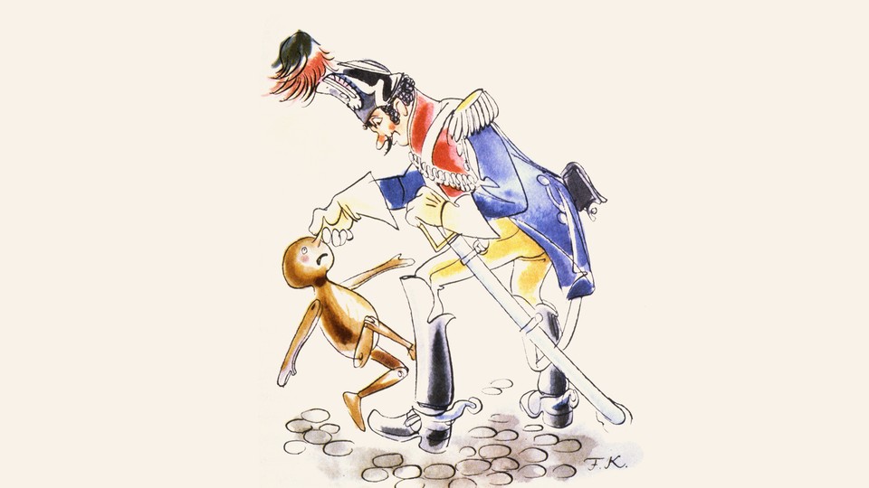 Old illustration of Pinocchio