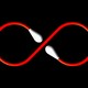 A nasal swab twisted into an infinity sign