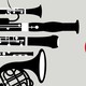 An illustration of woodwind instruments.