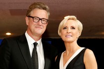 MSNBC's Joe Scarborough and Mika Brzezinski arrive for the annual White House Correspondents' Association dinner in Washington.