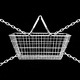A shopping basket in chains