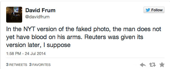 On David Frum The New York Times And The Non Faked Fake Gaza