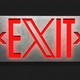 An image of an exit sign with the X logo