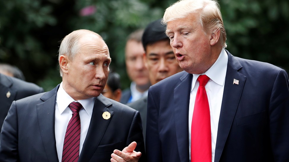 President Trump speaks with Russian President Vladimir Putin