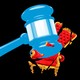 An illustration of a gavel breaking a throne