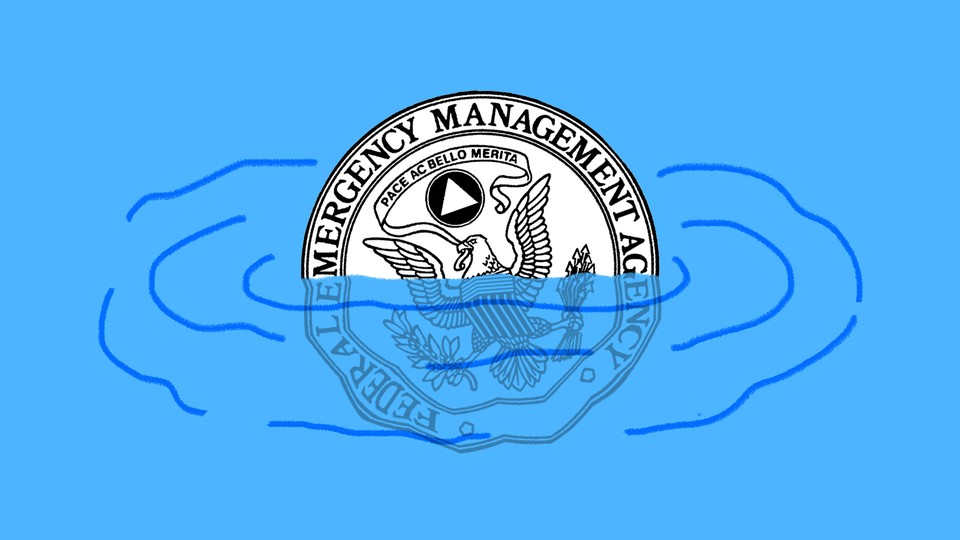 The FEMA logo drowning