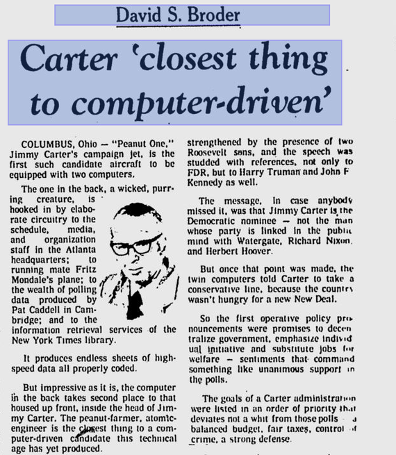 When Jimmy Carter Was the Computer-Driven Candidate - The Atlantic