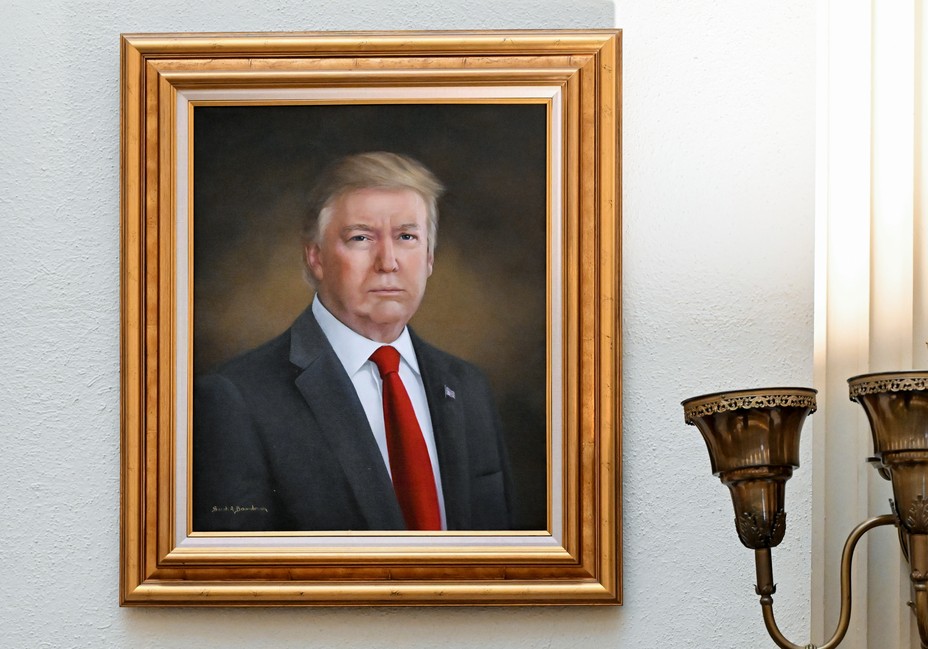 A painting of Donald Trump