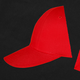 An illustration of a red (MAGA-type) hat against a black background