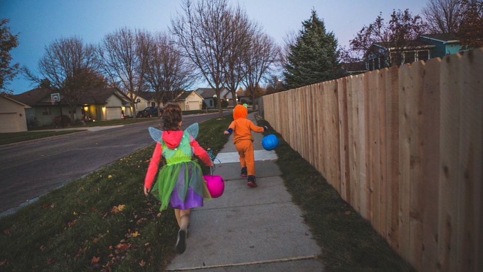 Children trick-or-treating