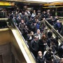 Commuters exit the New York Port Authority after reports of an explosion.
