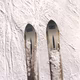 a pair of skis in the snow