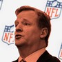 Roger Goodell, Commissioner of the National Football League, speaks at a news conference announcing an Initiative to improve the diagnosis and treatment of brain injuries in New York on March 11, 2013.